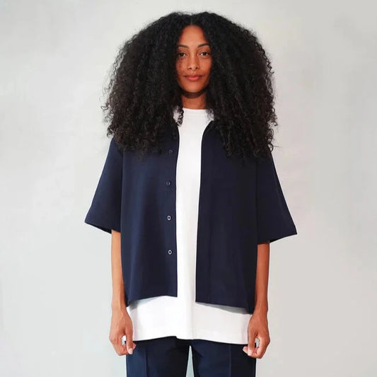 BOXY SHIRT DARK BLUE