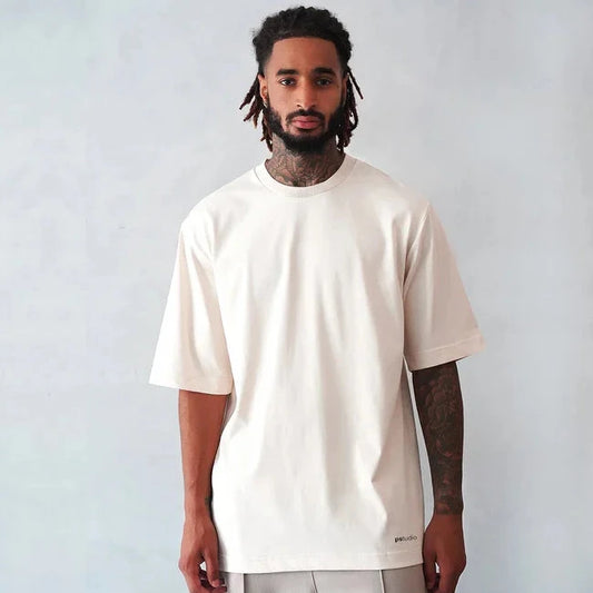 PSTUDIO LOGO TEE CREAM